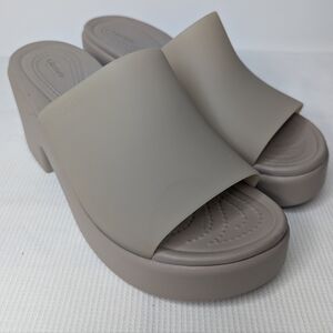 Crocs Brooklyn Frosted Slide Heel Women's Size 7 Platform Sandals LiteRide
